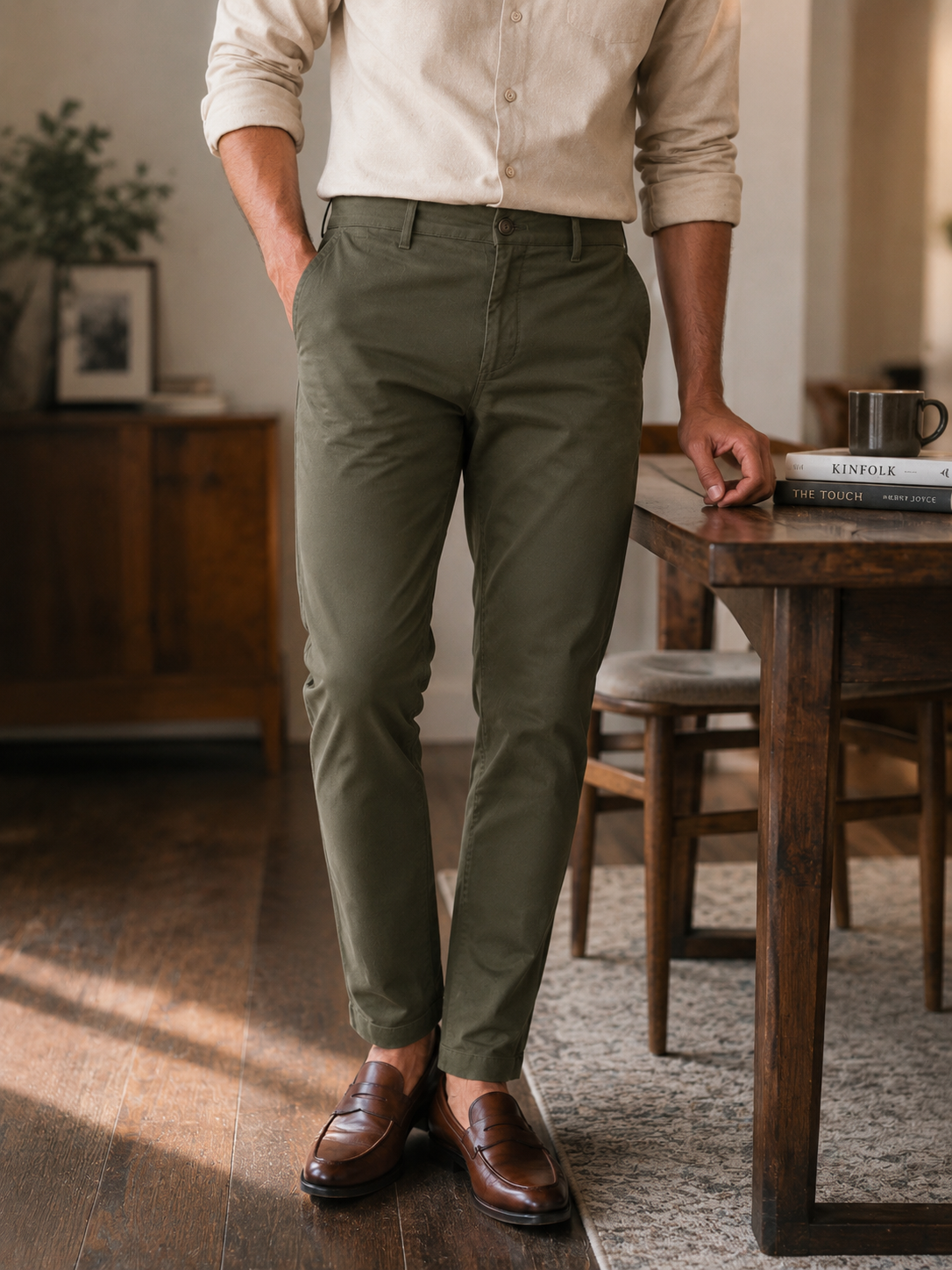 Army Green Twill Trouser