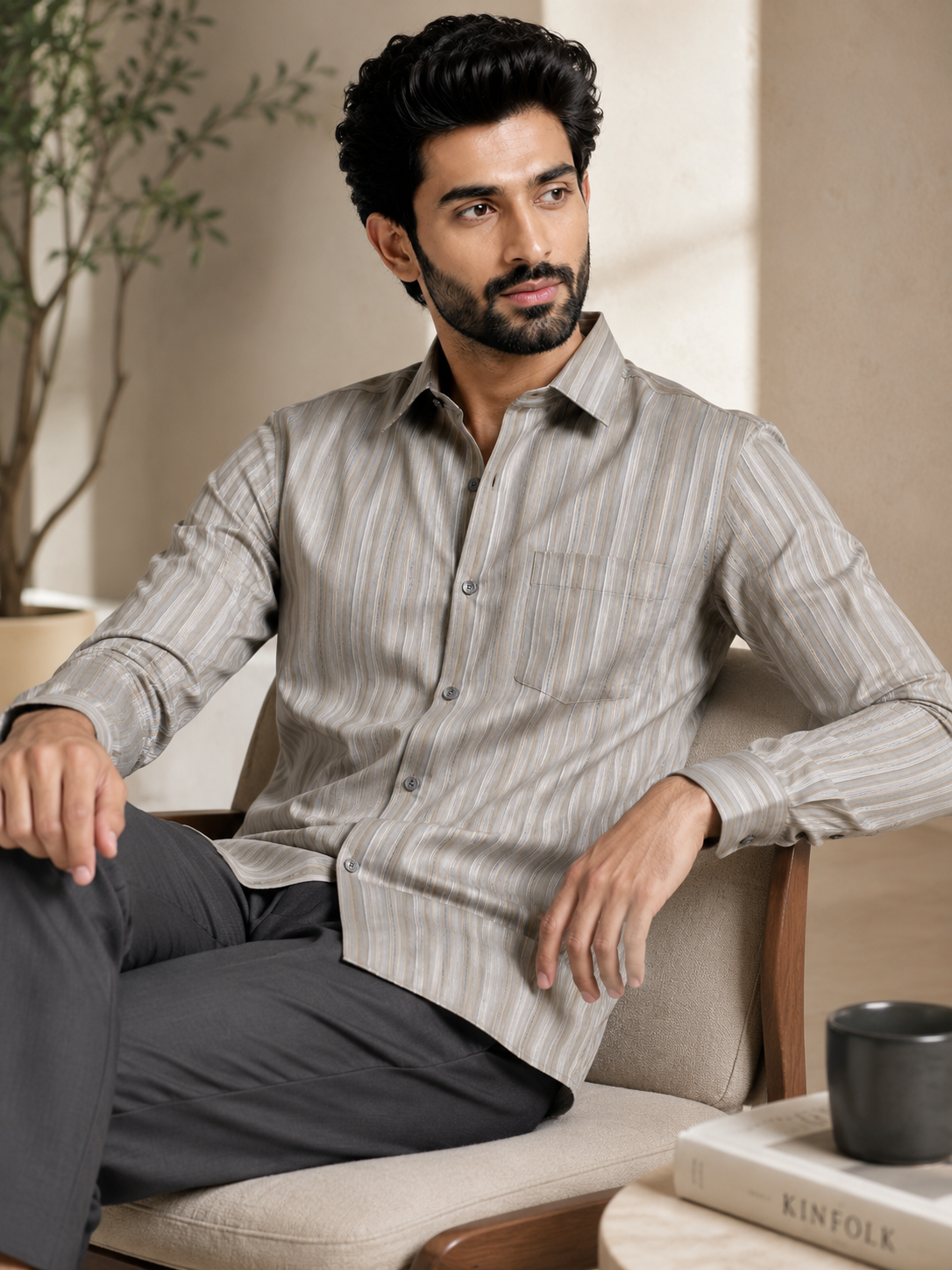 Sahara Stripe Jacquard Artisan Shirt