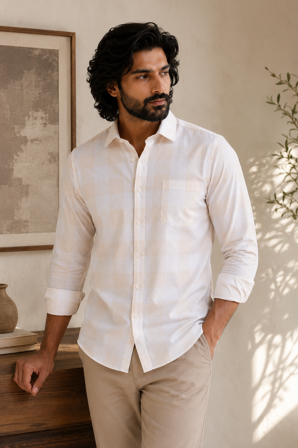 Sandblock Luxe Check Jacquard Shirt