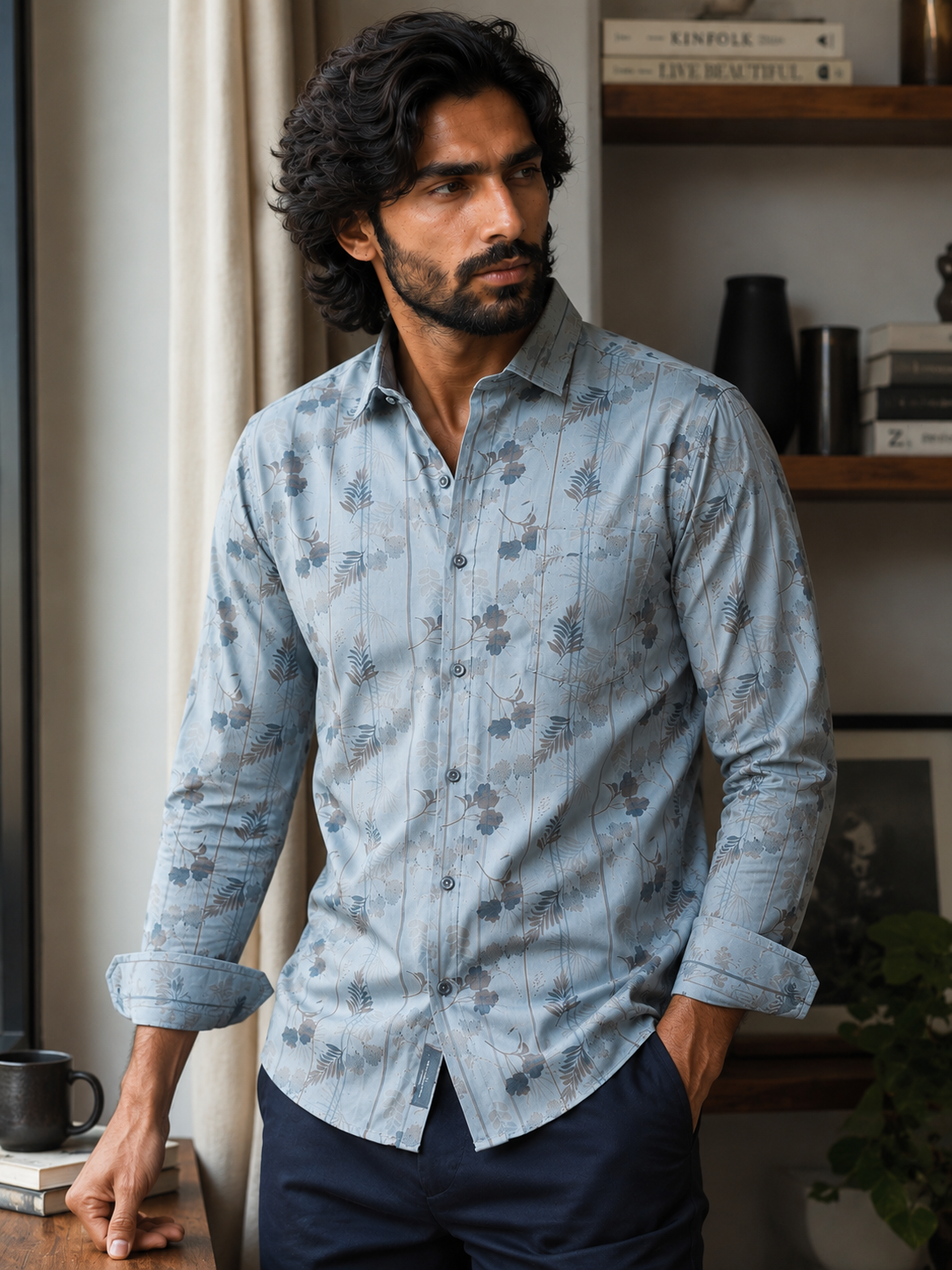 Tectonic Flora Artisan Pinstripe Shirt