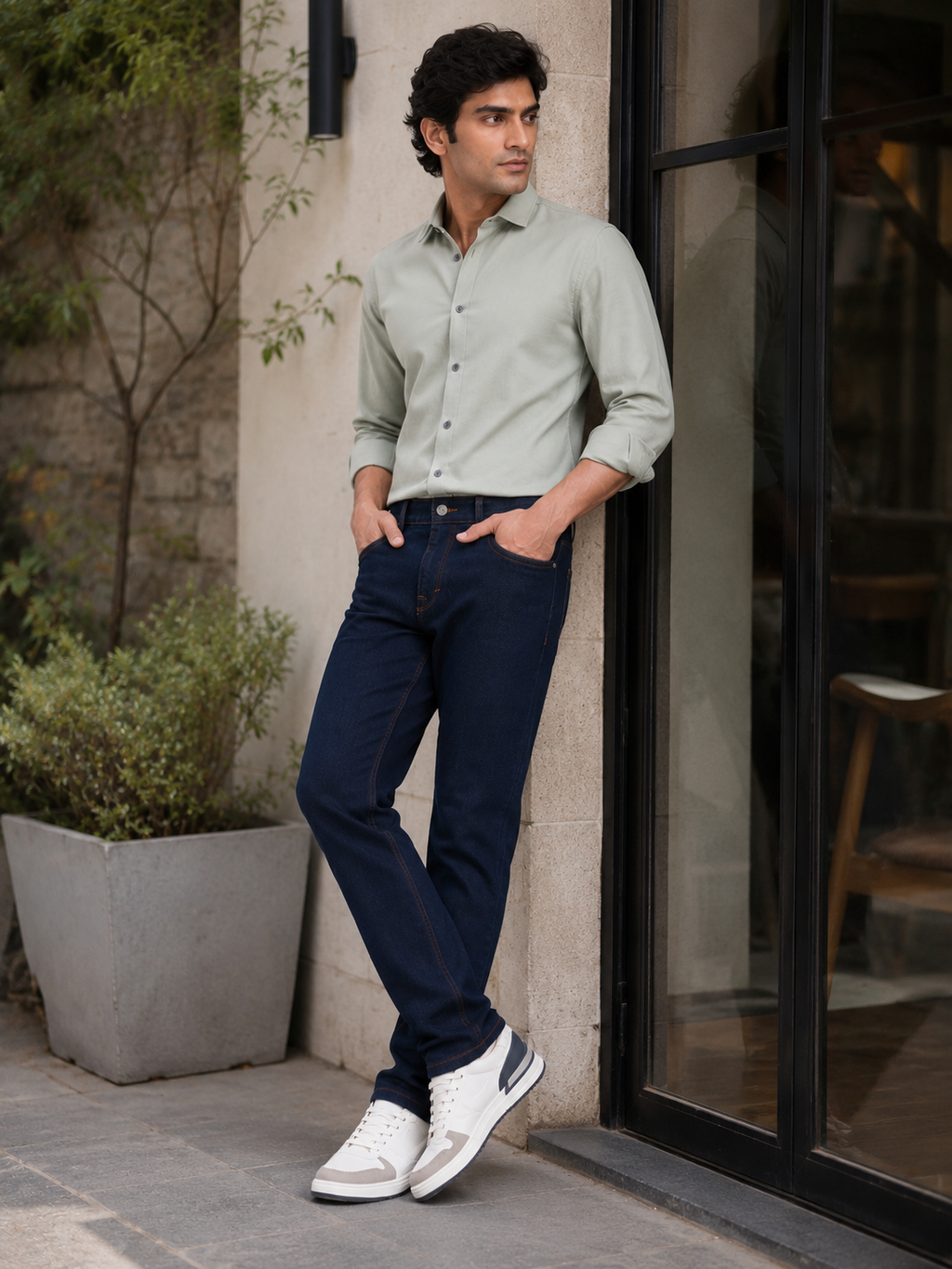 Dark Ink Blue Slim Fit Denim