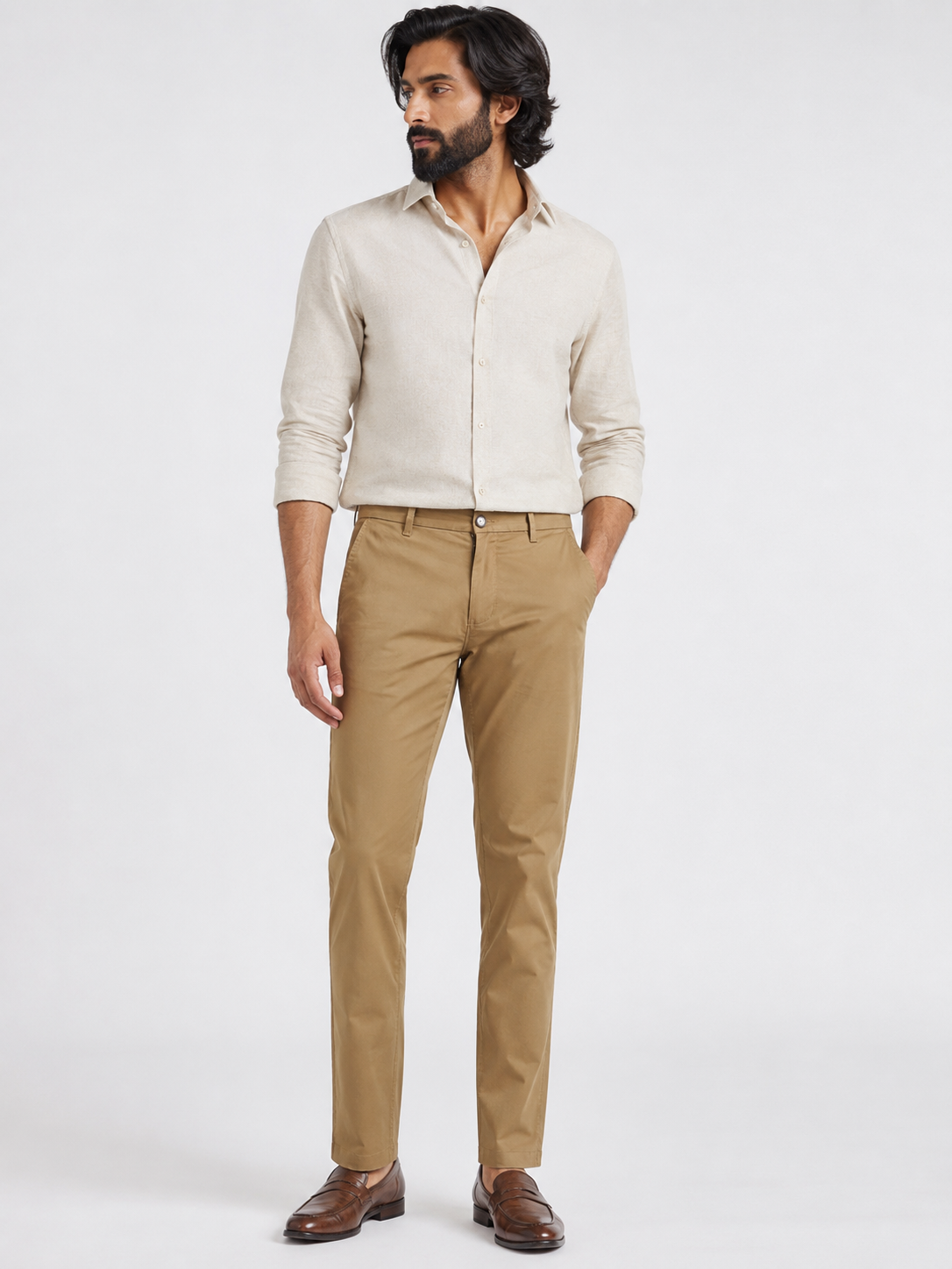 Camel Brown Strecth Trouser