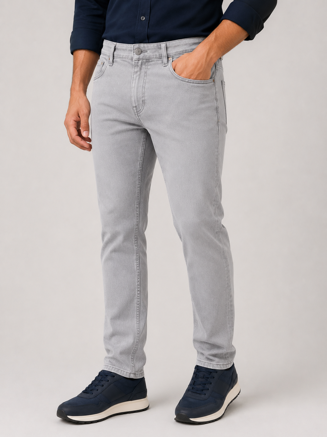 Light Grey Slim Fit Denim