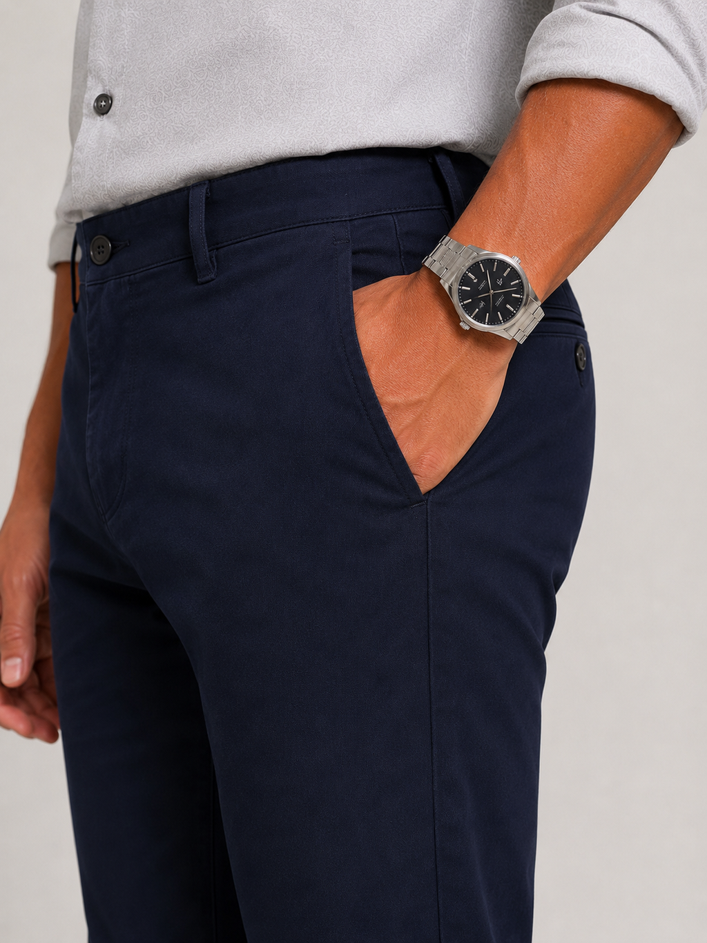 Dark Navy Gap Twill Trouser