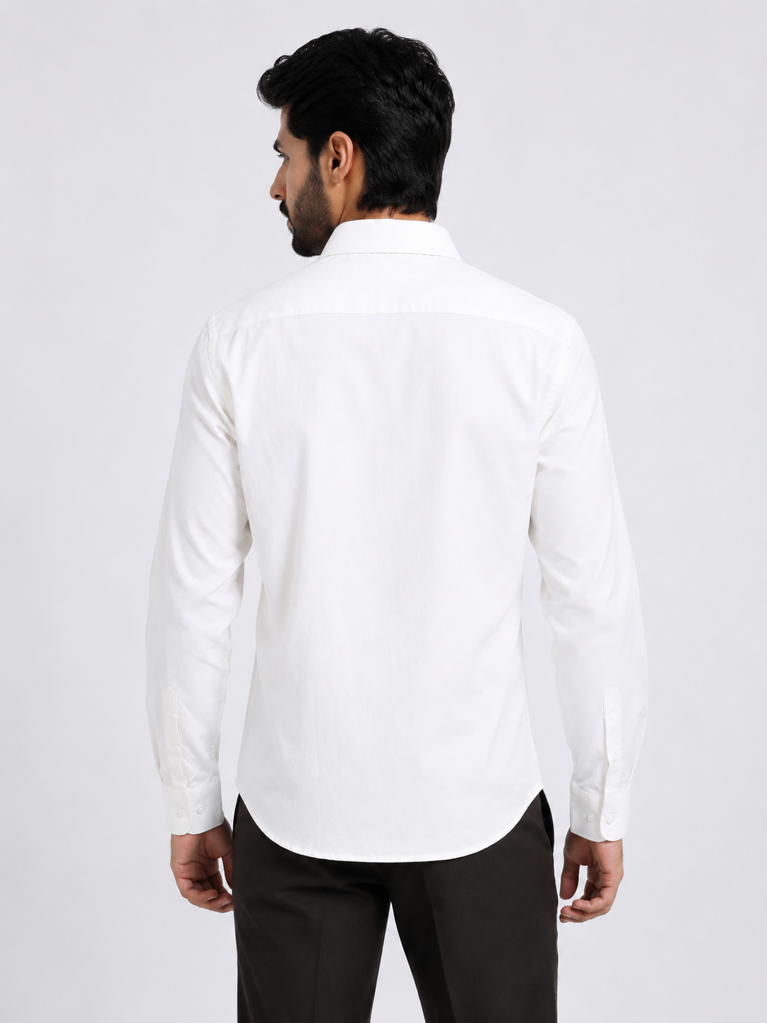 Silent Ivory Luxe Textured Shirt