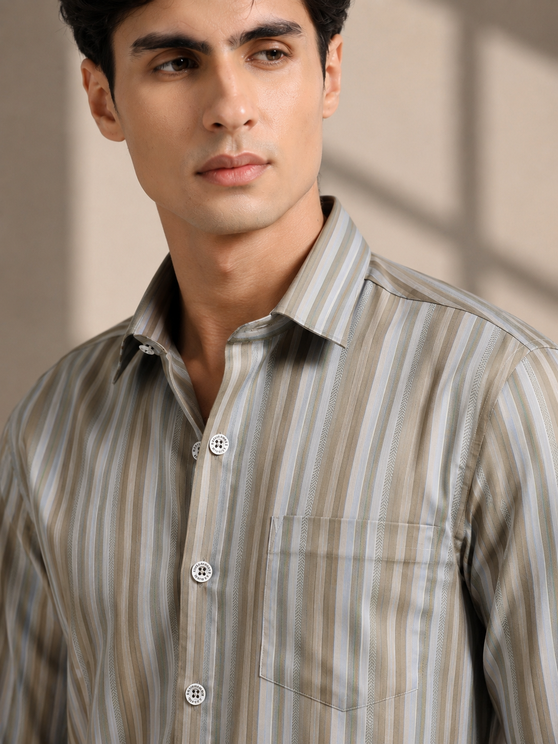 Sahara Stripe Jacquard Artisan Shirt