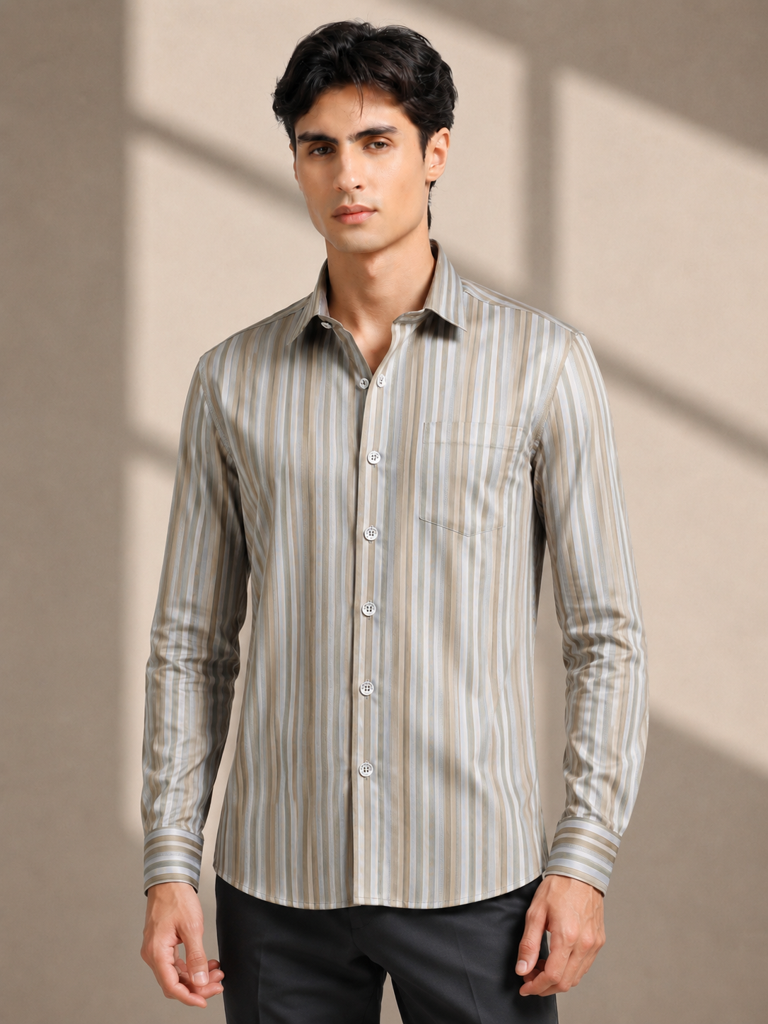Sahara Stripe Jacquard Artisan Shirt