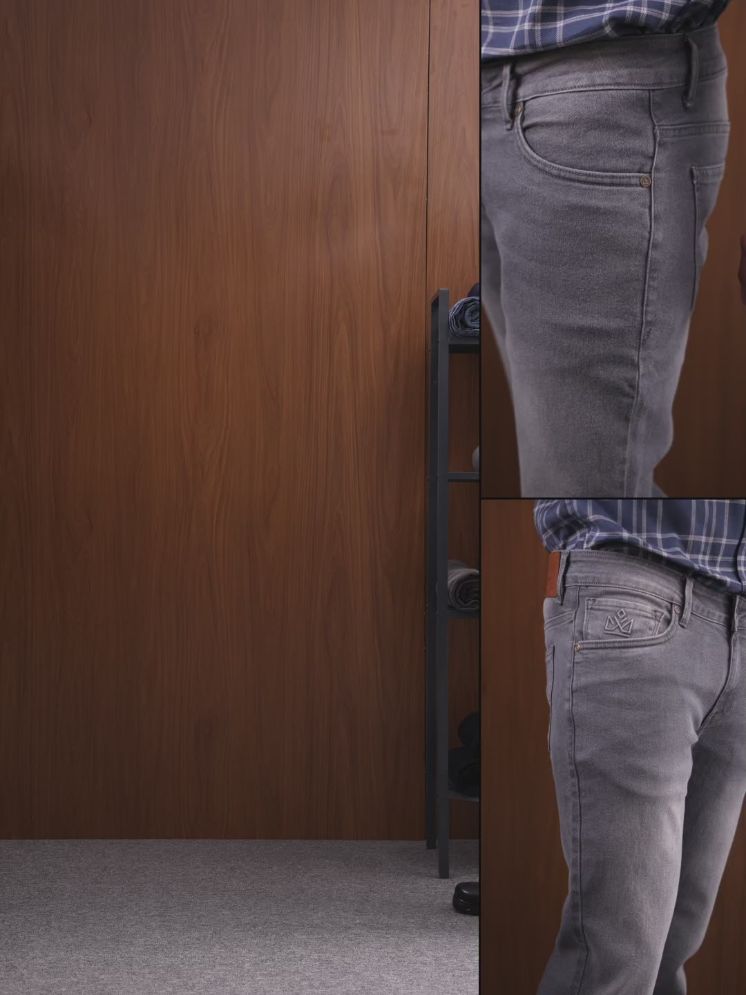 Charcoal Grey Slim Fit Denim Jeans