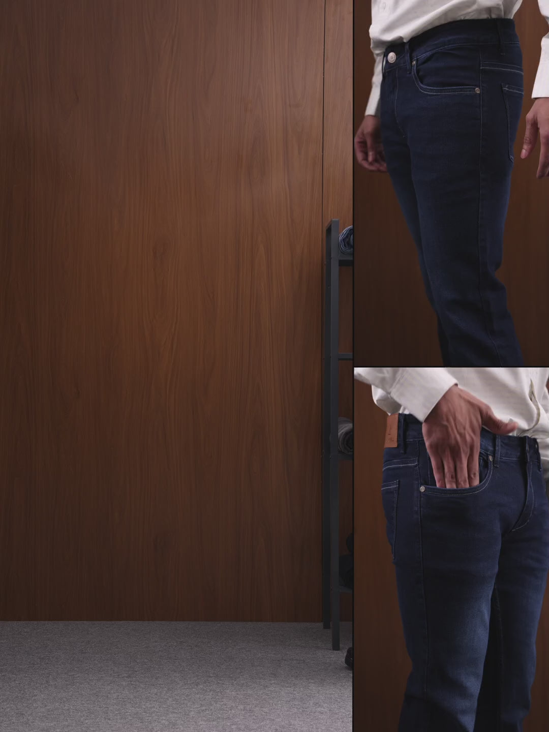 Indigo Dark Blue Slim Fit Denim Jeans